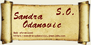 Sandra Odanović vizit kartica